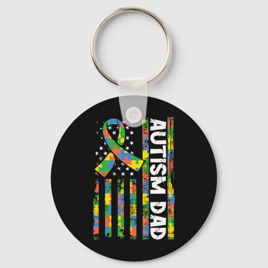 Porte-clés Autisme Papa Handicap Mois Handicap (Recto)