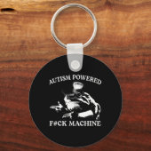 Porte-clés Autisme Powered F#ck Machine Drôle Mème Frog Autis (Recto)