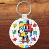 Porte-clés Autisme Puzzle Six Sept 67 Bru (Recto)