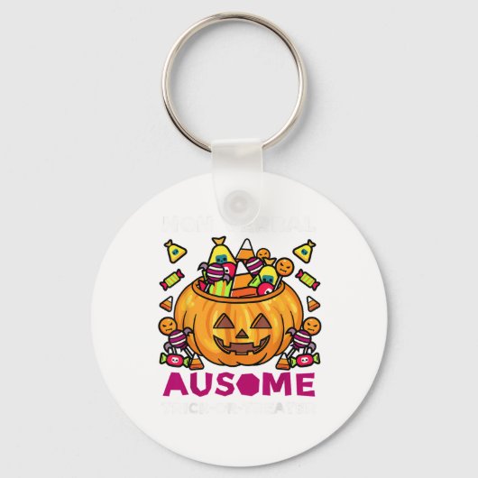 Porte-clés Autisme Sensibilisation ASD Halloween Tricoter Non (Recto)