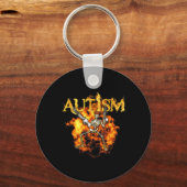 Porte-clés Autisme Skeleton Guns Funny Fire Bones Éffrayant (Recto)