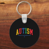 Porte-clés Autisme Voir le monde différemment Sensibilisation (Recto)