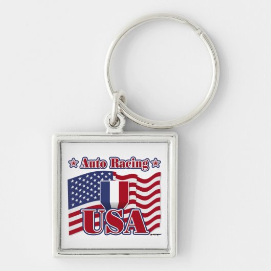 Porte-clés Auto Racing USA (Devant)