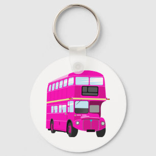 Porte-clés Autobus rose