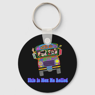 Porte-clés Autobus scolaire hippie