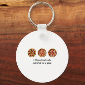 Porte-clés Autocollant à pizza (Recto)