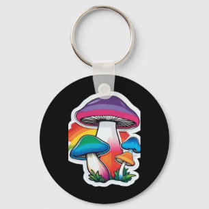 Porte-clés Autocollant champignon arc-en-ciel de fierté migno