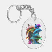 Porte-clés Autocollant coloré Dolphin-Awesome (Devant gauche)