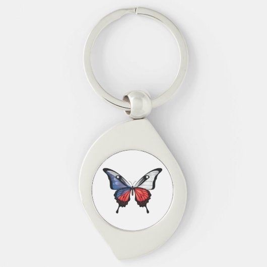 Porte-clés Autocollant de drapeau de papillon Swallowtail tch (Devant)