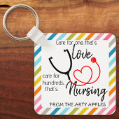 Porte-clés autocollant de la semaine d'appréciation de l'infi (Recto)