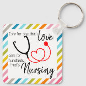 Porte-clés autocollant de la semaine d'appréciation de l'infi (Dos)