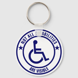 Porte-clés Autocollant de sensibilisation aux handicaps invis