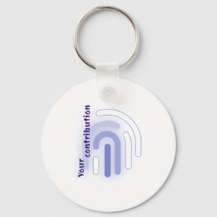 Porte-clés Autocollant lumineux néon empreinte digitale de vo
