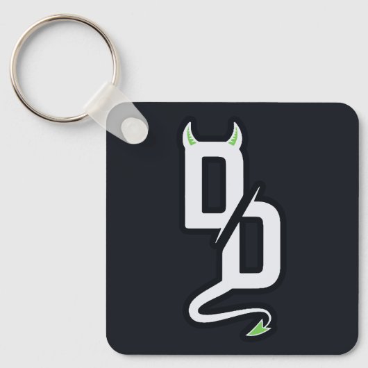 Porte-clés autocollant Monogramme DD (Recto)