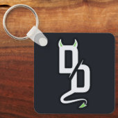 Porte-clés autocollant Monogramme DD (Recto)