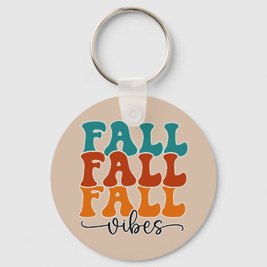 Porte-clés Automne Automne Vibes Typographie Script (Recto)