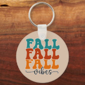Porte-clés Automne Automne Vibes Typographie Script (Recto)