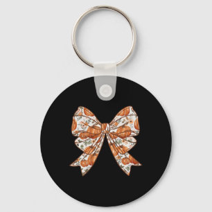 Porte-clés Automne Coquette Bow Vintage Automne Citrouille Th