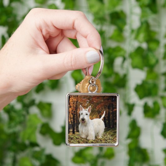 Porte-clés Automne de Wheaten Scottish Terrier (main)
