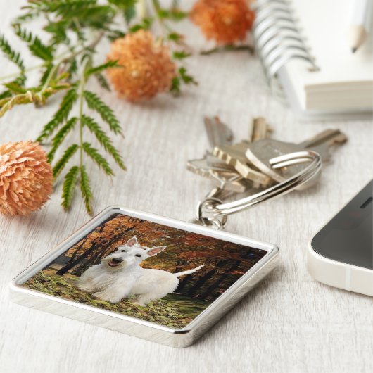 Porte-clés Automne de Wheaten Scottish Terrier (Côté)