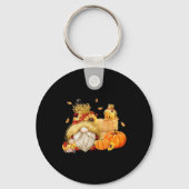 Porte-clés Automne Gnome Scarecrow Gnome Automne Halloween Th (Recto)