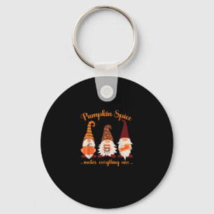 Porte-clés Automne Gnomes Citrouille Citrouille épice fait to
