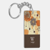 Porte-clés Automne Mandala Boho Chic Floral Tones (Devant gauche)