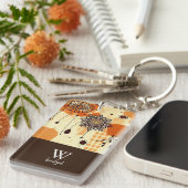 Porte-clés Automne Mandala Boho Chic Floral Tones (Devant droit)