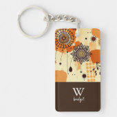 Porte-clés Automne Mandala Boho Chic Floral Tones (Devant)