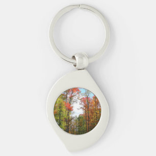Porte-clés Automnes Arbres et Ciel bleu Automne Photographie