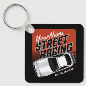 Porte-clés Automobile de course de rue personnalisée  (Recto)