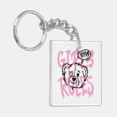 Porte-clés Autonomisation des femmes : RÈGLES DES FILLES (Devant gauche)