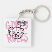 Porte-clés Autonomisation des femmes : RÈGLES DES FILLES (Dos)