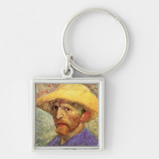 Porte-clés Autoportrait avec Casquette de paille Van Gogh Art