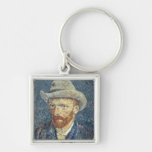 Porte-clés Autoportrait de Vincent van Gogh   avec le chapeau