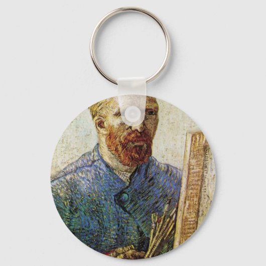 Porte-clés Autoportrait devant l'Easel par van Gogh (Recto)