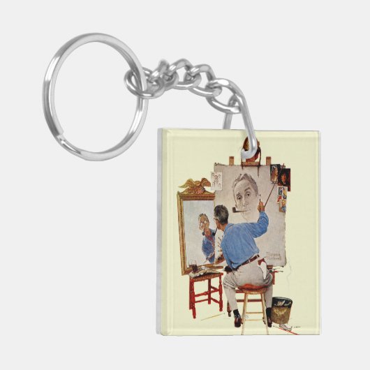 Porte-clés Autoportrait triple (Devant gauche)