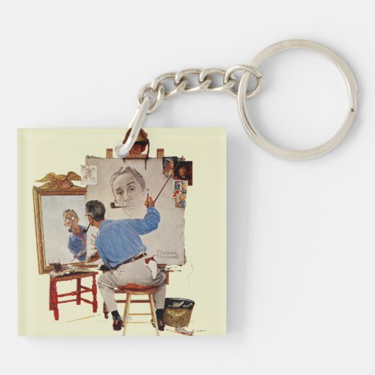 Porte-clés Autoportrait triple (Dos)