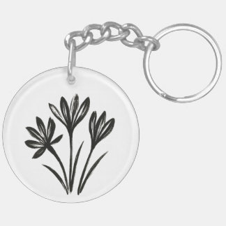 Porte-clés Autumn Crocus – Ink Brush Botanical Trio on