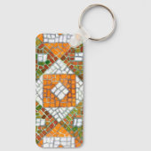 Porte-clés AUTUMN MOSAIC Rectangle Porte - clé en aluminium (Verso)