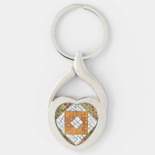 Porte-clés AUTUMN MOSAIC Twisted Heart Keychain