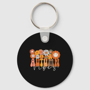 Porte-clés Autumn Vibes Groovy Design Fall Lover Thanksgiving