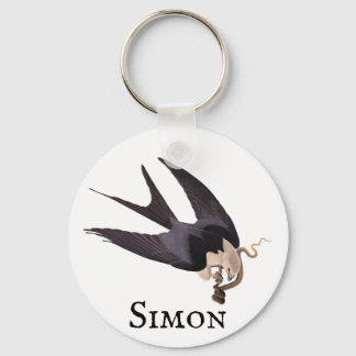 Porte-clés Avaler Queue Hawk avec Serpent Vintage Audubon