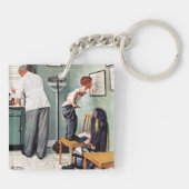 Porte-clés Avant le tir ou au médecin (Dos)