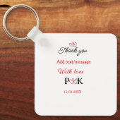 Porte-clés Avec amour ajouter lettre nom de couple merci ajou (Recto)