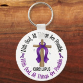 Porte-clés AVEC DIEU CROIX Lupus T-shirts & cadeaux (Recto)