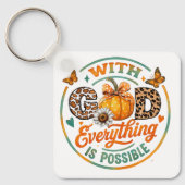 Porte-clés Avec Dieu, tout est possible (Recto)