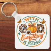 Porte-clés Avec Dieu, tout est possible (Recto)