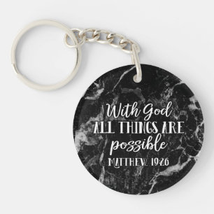 Porte-clés Avec Dieu, tout est possible Bible Chrétien