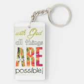 Porte-clés Avec Dieu toutes les choses sont possibles (Dos)